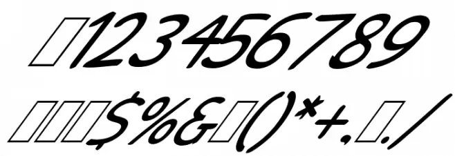 Snowfall Super Oblique Font OTHER CHARS