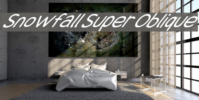 Snowfall Super Oblique Font examples