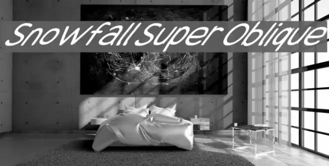 Snowfall Super Oblique Font examples