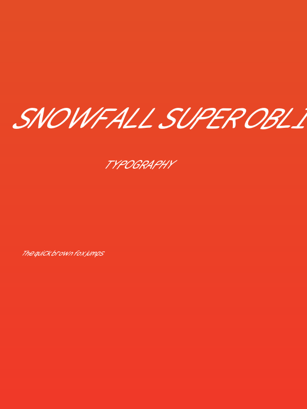 Snowfall Super Oblique Poster