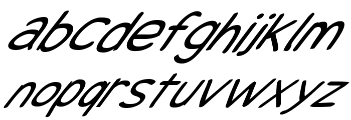 Snowfall Super Oblique Font LOWERCASE