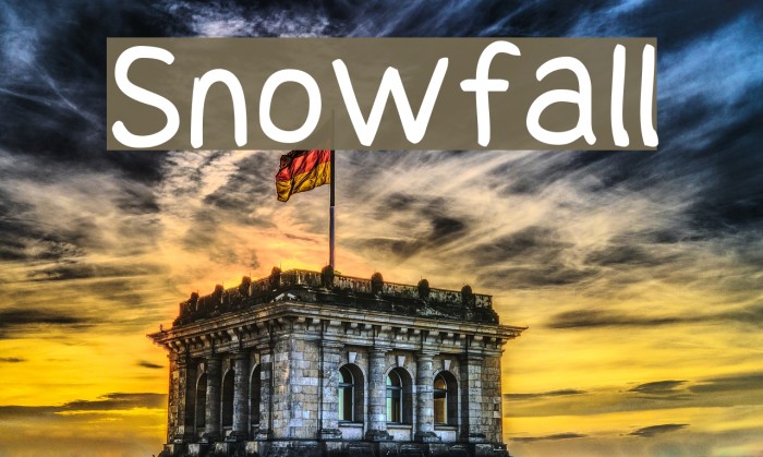 Snowfall Font examples