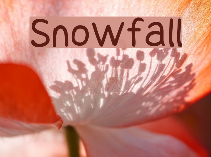 Snowfall Font examples