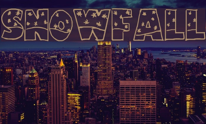 Snowfall Font examples