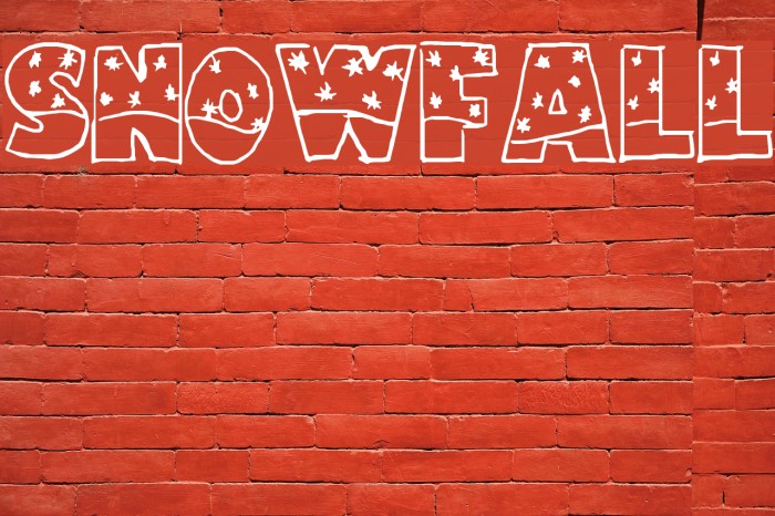 Snowfall Font examples