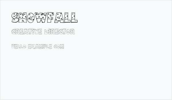 Snowfall Business Card