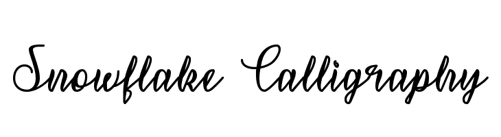 Snowflake Calligraphy  font caratteri gratis