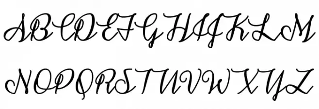 Snowflake Calligraphy Font Litere mari