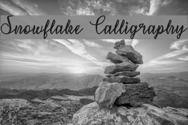 Snowflake Calligraphy Font examples