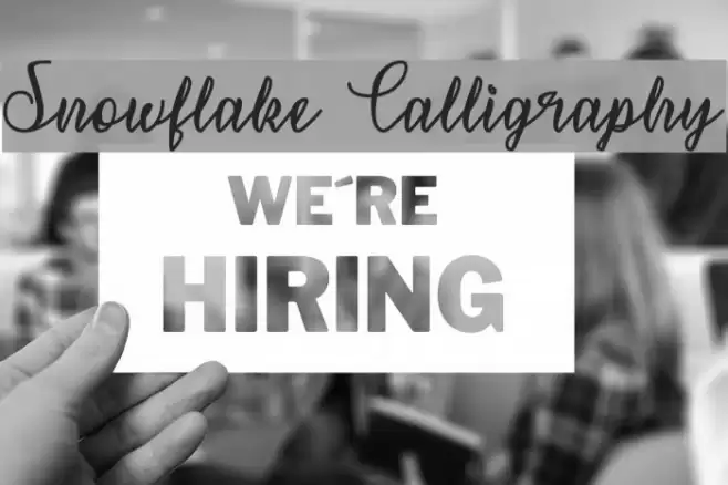 Snowflake Calligraphy Font examples