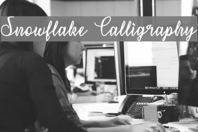 Snowflake Calligraphy Font examples
