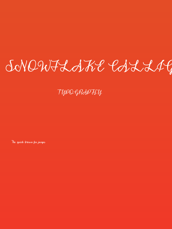 Snowflake Calligraphy Poster