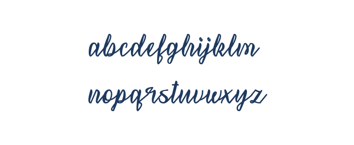 Snowflake Calligraphy Lowercase