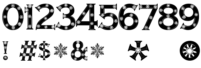 Snowflake Letters フォント その他の文字