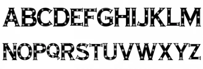 Snowflake Letters Font Litere mari