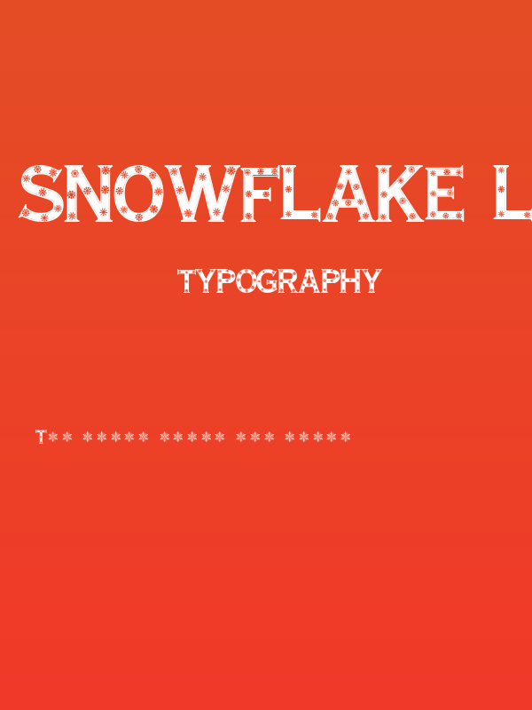 Snowflake Letters Poster