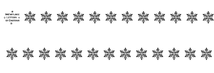 Snowflake Letters フォント 小文字