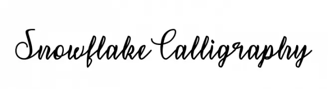 SnowflakeCalligraphy  Free Fonts Download