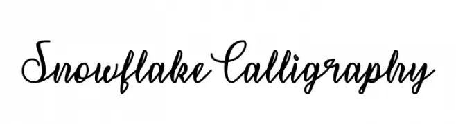 SnowflakeCalligraphy  Frei Schriftart Herunterladen