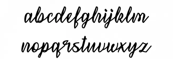 SnowflakeCalligraphy 字体 小写