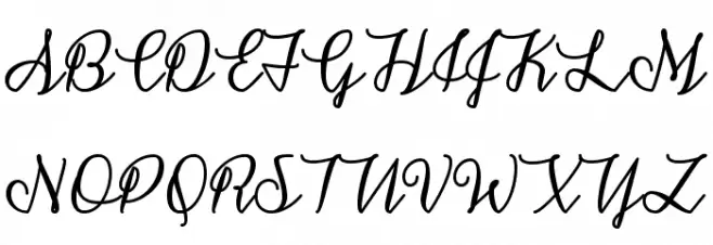 SnowflakeCalligraphy फ़ॉन्ट अपरकेस