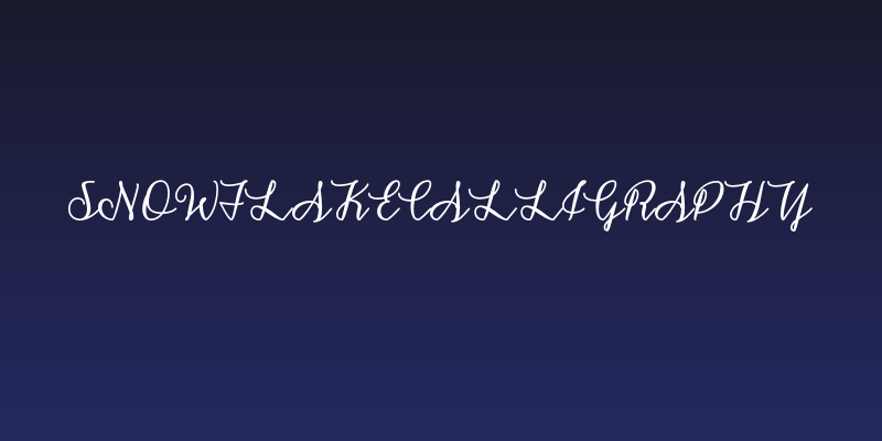SnowflakeCalligraphy Social Header