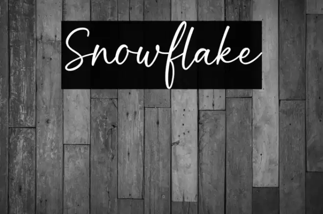 Snowflake Font examples