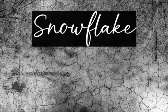 Snowflake Font examples