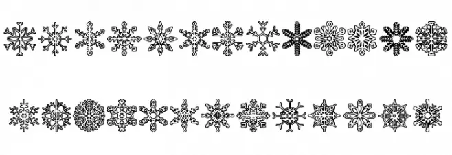 Snowflakes St फ़ॉन्ट अपरकेस