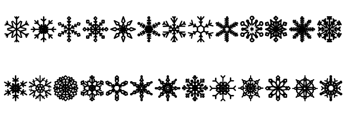 Snowflakes St Font LOWERCASE