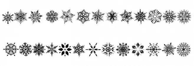 Snowflakes tfb Font UPPERCASE