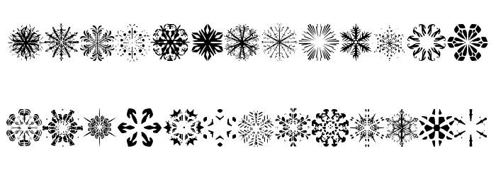 Snowflakes tfb Font LOWERCASE