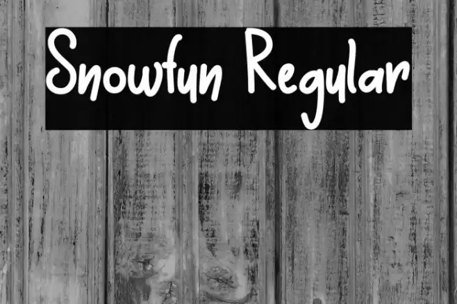 Snowfun Regular Font examples