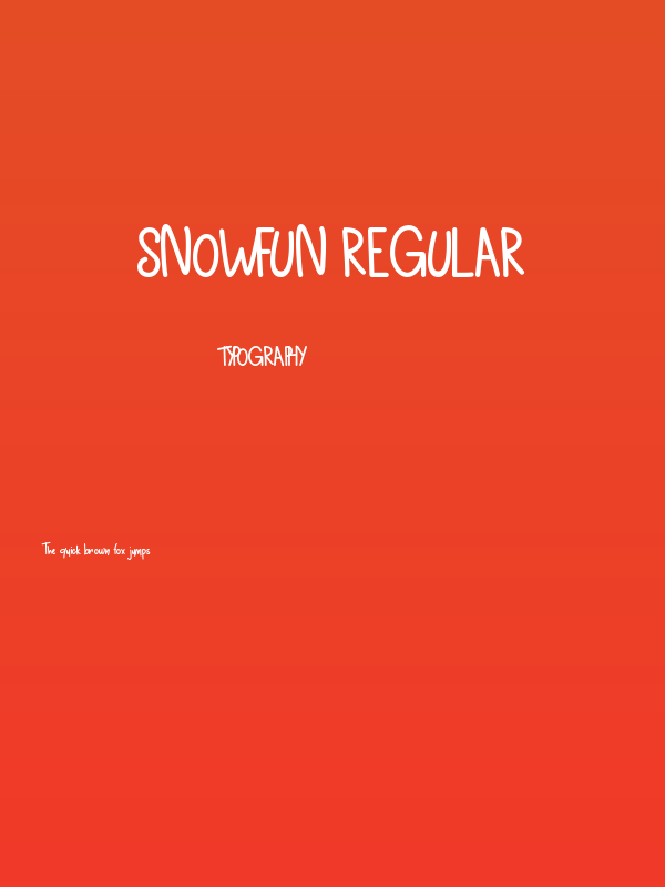 Snowfun Regular Poster