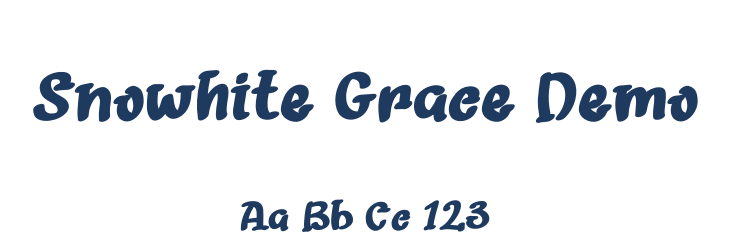 Snowhite Grace Demo Font Preview