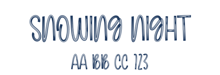 Snowing Night Font Preview
