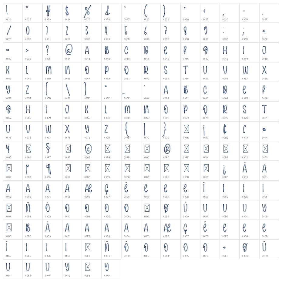Snowing Night Character Map