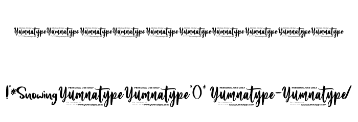 Snowing Personal Use Font OTHER CHARS