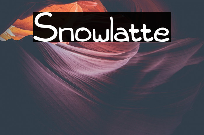 Snowlatte Font examples