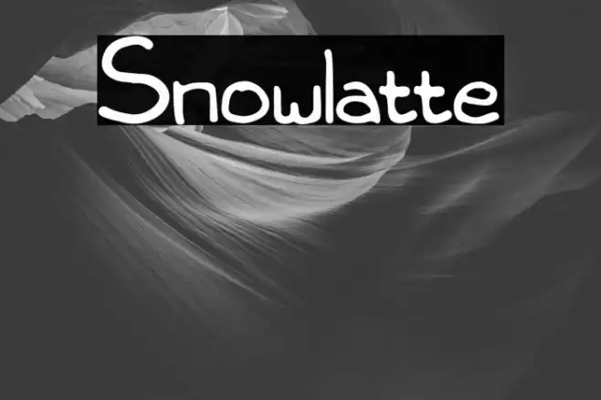 Snowlatte Font examples