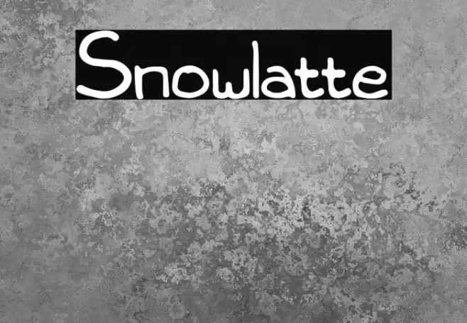 Snowlatte Font examples