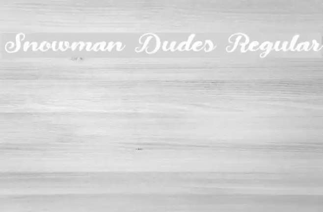 Snowman Dudes Regular Font examples