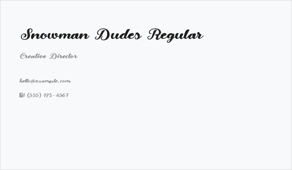 Snowman Dudes Regular Business Card