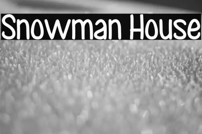 Snowman House 字体 examples