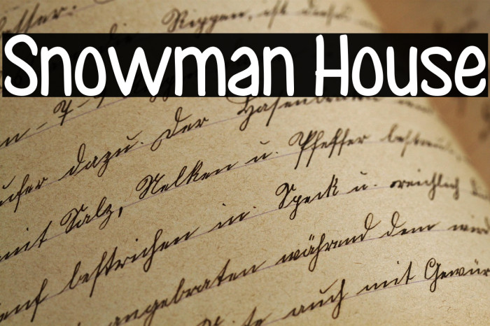 Snowman House Example 2