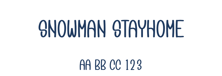 Snowman Stayhome Font Preview