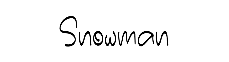 Snowman  नि: शुल्क फ़ॉन्ट्स डाउनलोड