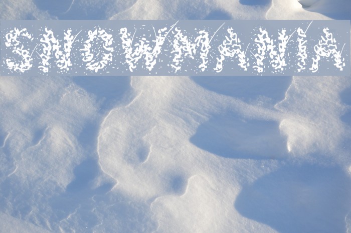 Snowmania Font examples