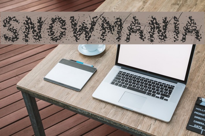Snowmania Font examples