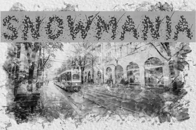 Snowmania Font examples